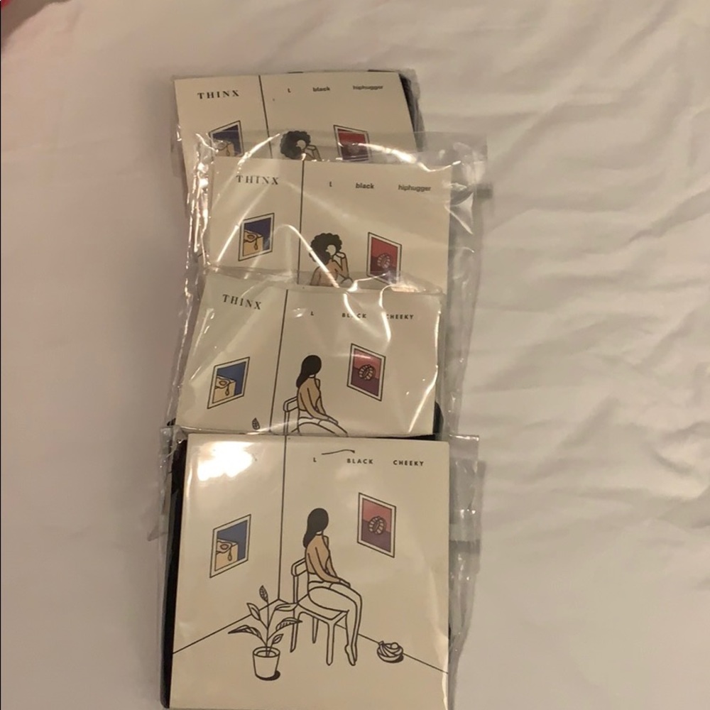 Thinx underwear, 2 cheeky 2 hip hugger, never worn
